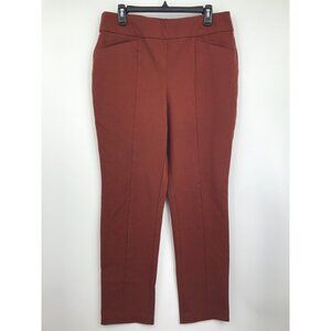 Chico's So Slimming Ponte Knit Stretch Pull On Pant Brown Size 2 (12) Large